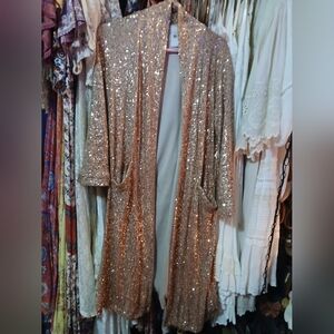 Gold Sequin Cardigan
